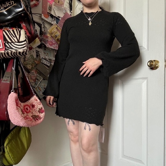 NWT RUMORED BLACK VERMONT MINI DRESS MEDIUM - Picture 2 of 5